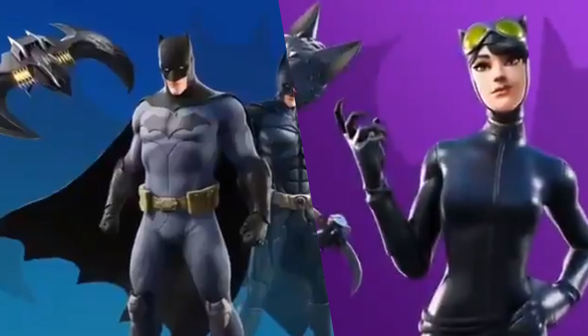 Fortnite, dei leak svelano le skin di Batman e Catwoman