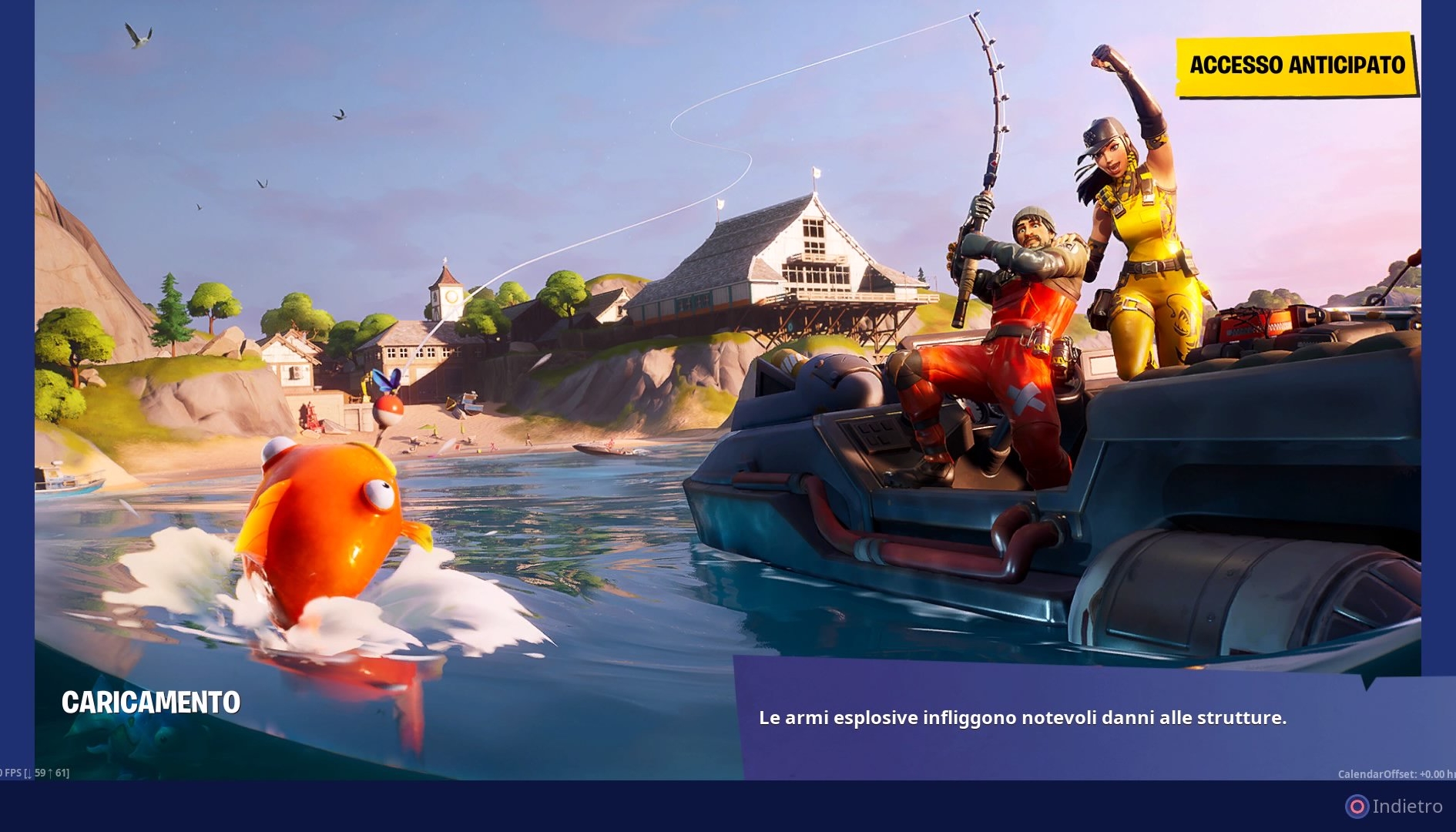 Fortnite Capitolo 2!: Cerca la lettera O nella schermata di caricamento Acque Aperte