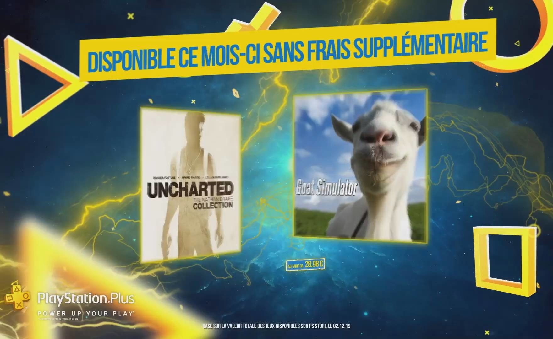 Playstation Plus, Goat Simulator e Uncharted sono i giochi gratuiti di Gennaio 2020