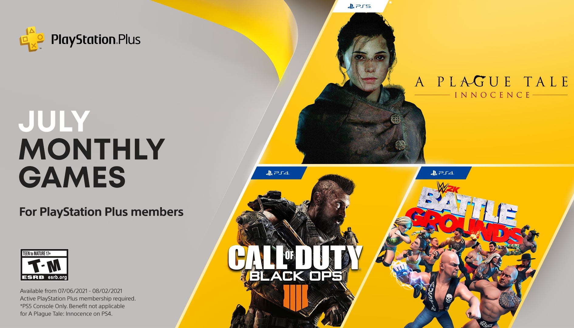 PS Plus: annunciati i giochi gratis di luglio 2021, c’è anche Call of Duty!