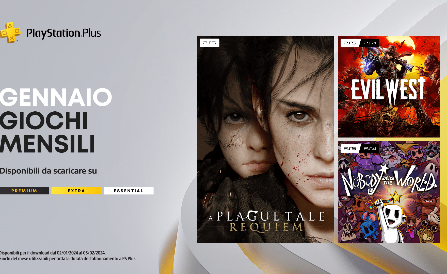 PS Plus Essential ecco quali sono i giochi in arrivo a Gennaio