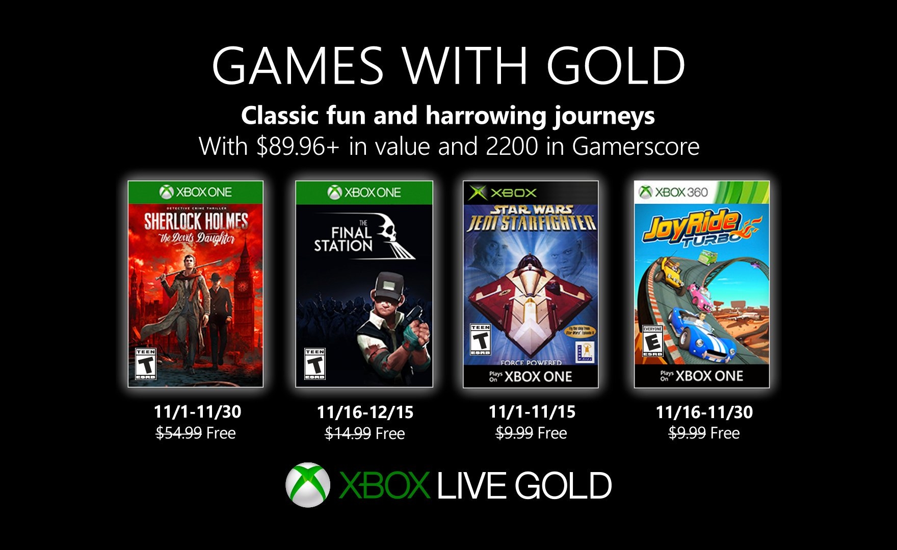 Games with Gold: Sherlock Holmes e The Final Station tra i giochi gratuiti di Novembre 2019