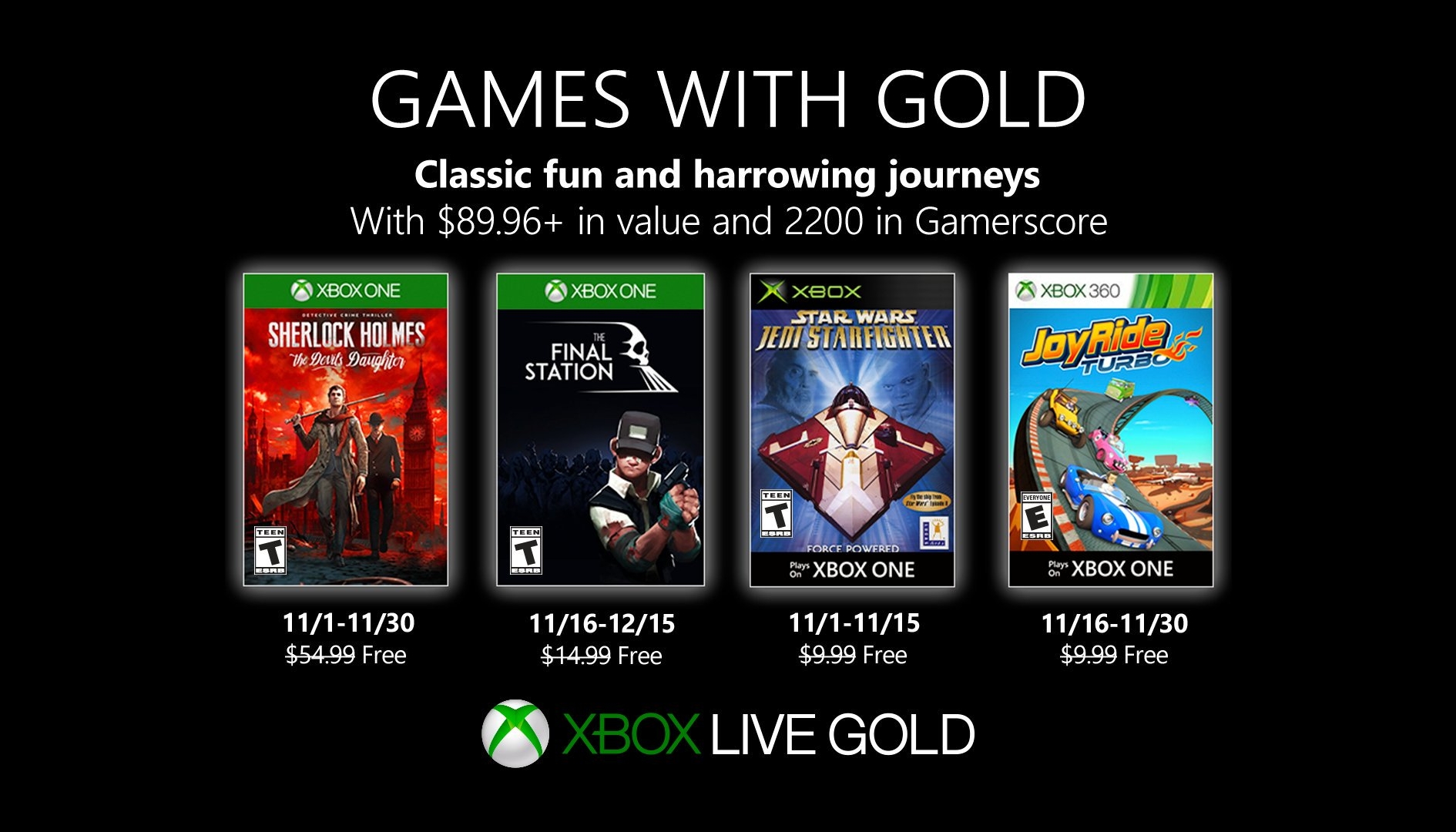 Games with Gold: Sherlock Holmes e The Final Station tra i giochi gratuiti di Novembre 2019