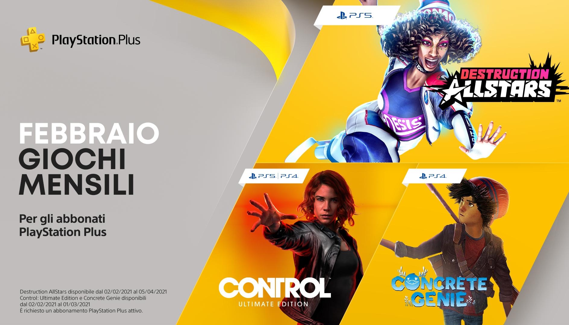 PS Plus: giochi gratis di febbraio 2021, c’è anche un’esclusiva PS5