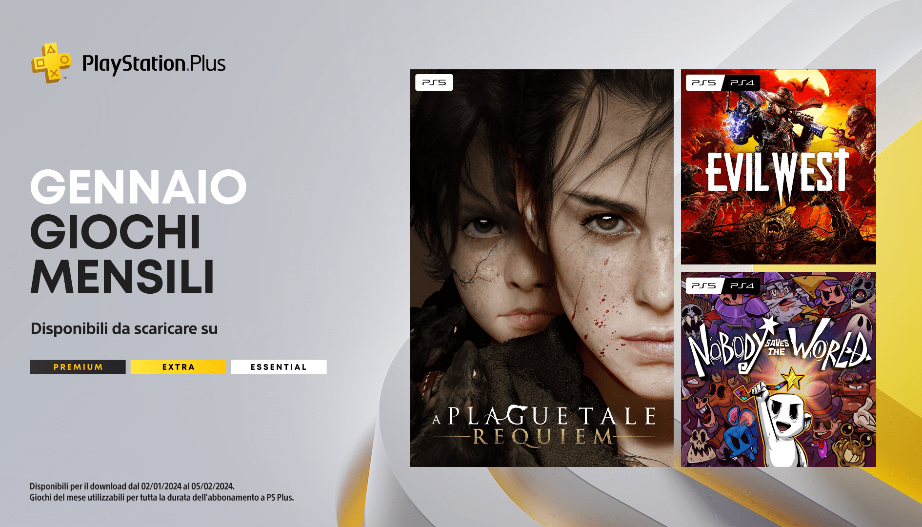 PS Plus Essential ecco quali sono i giochi in arrivo a Gennaio