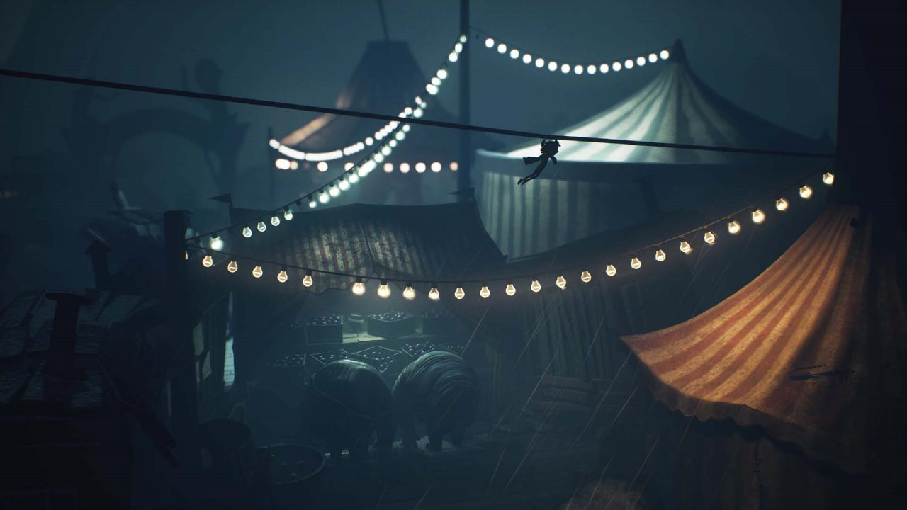 Platino di Little Nightmares III: il luna park notturno sotto la pioggia