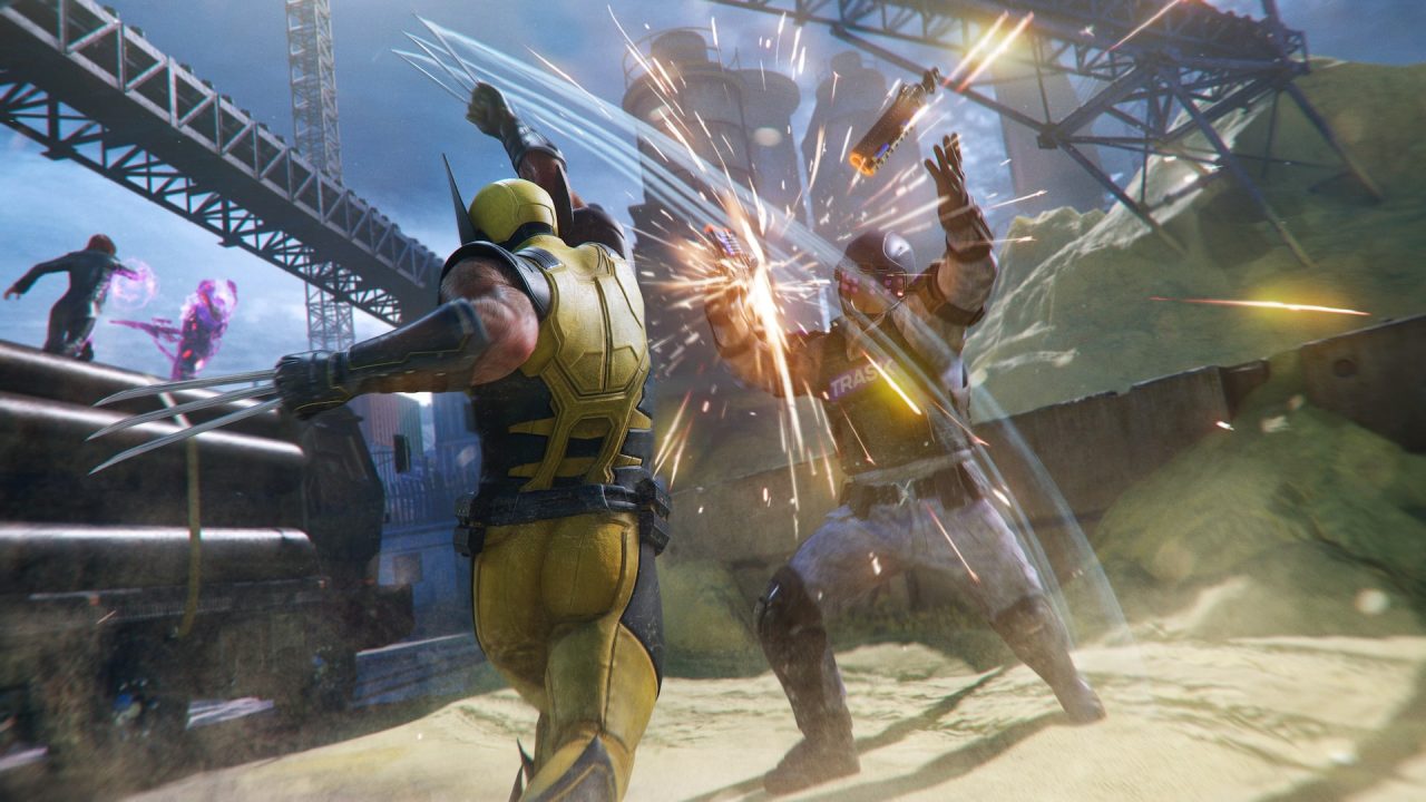 Marvel's Wolverine trofei: Wolverine combatte contro i nemici su un ponte