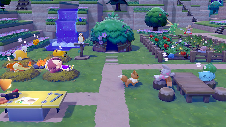 Gengar e altri Pokémon di notte in Pokémon Pokopia, in vista di Halloween