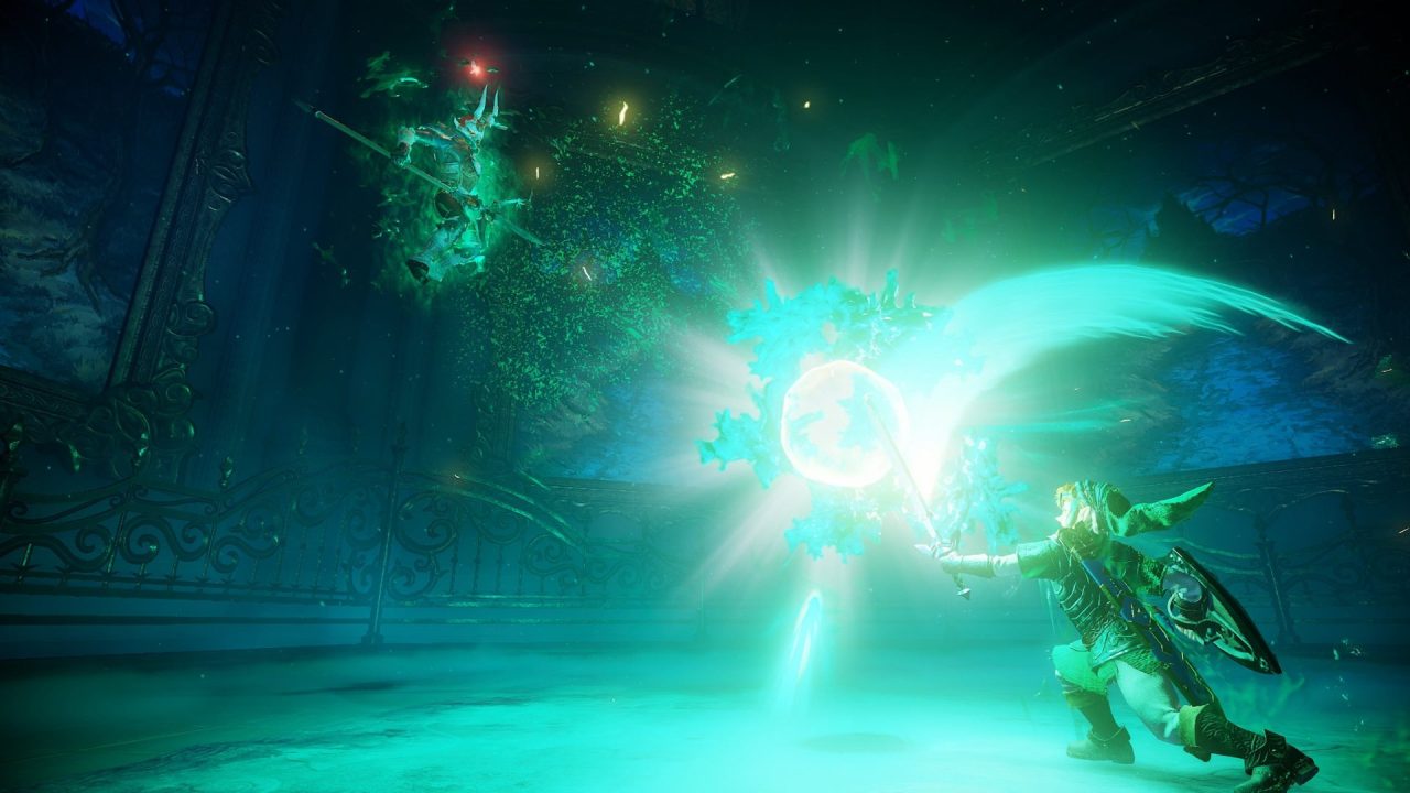 Link combatte in un dungeon nel remake di Zelda: Ocarina of Time