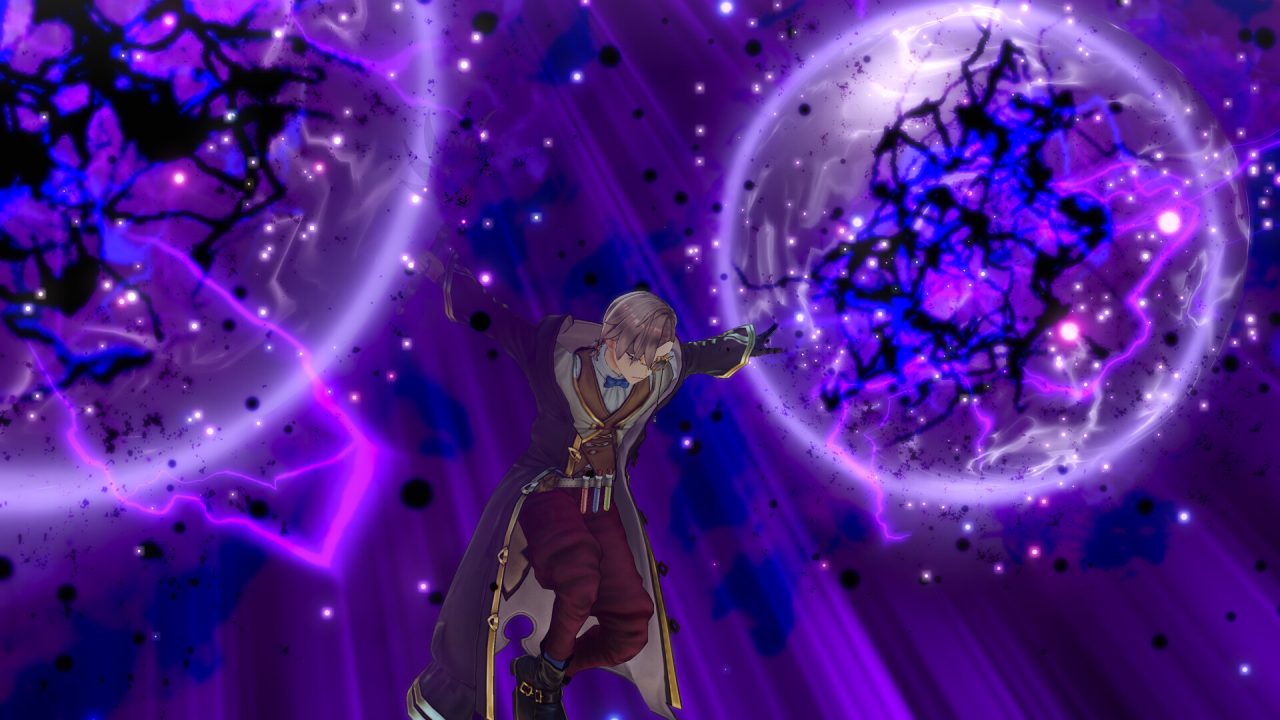 Platino di Atelier Ryza 2: un mago lancia un incantesimo viola in battaglia