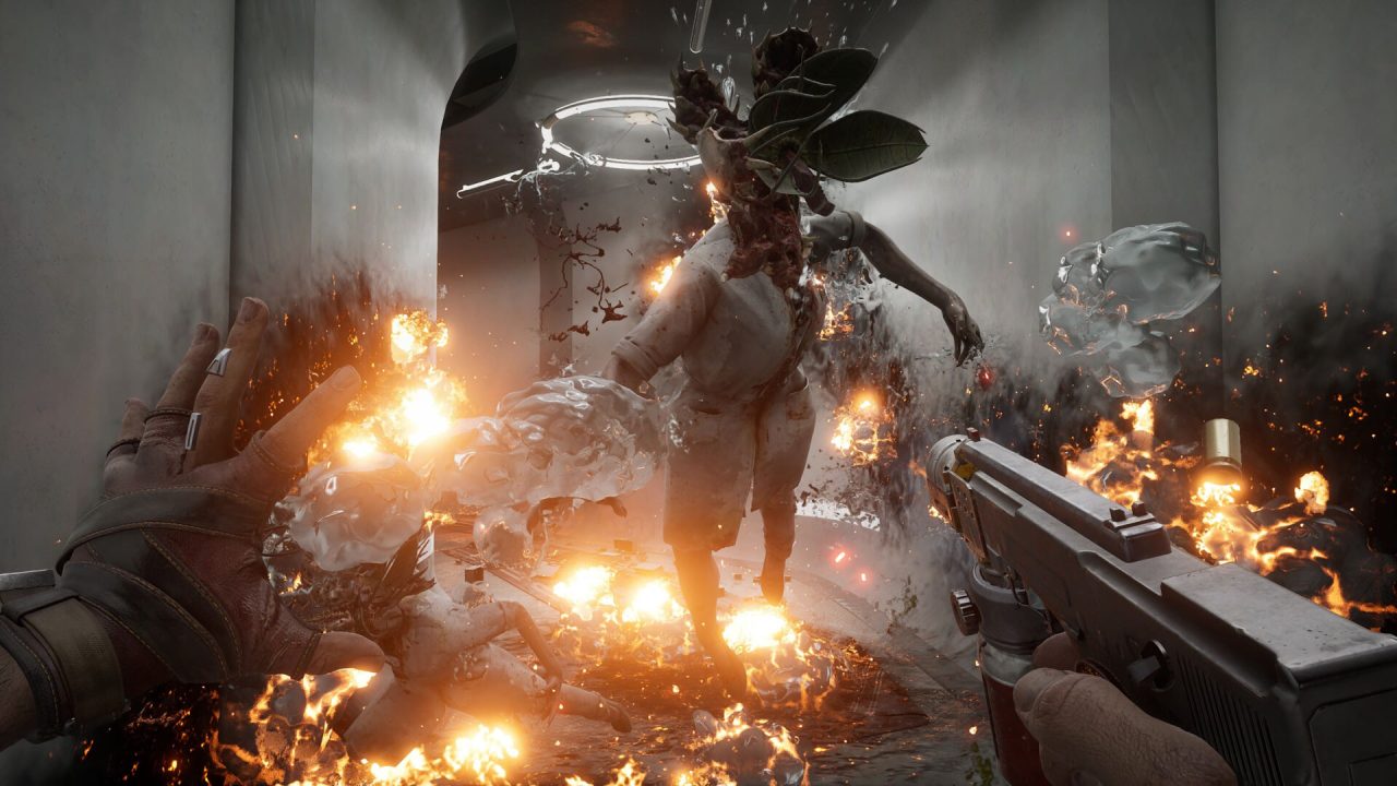Platino di Atomic Heart: P-3 affronta un mutante tra le fiamme