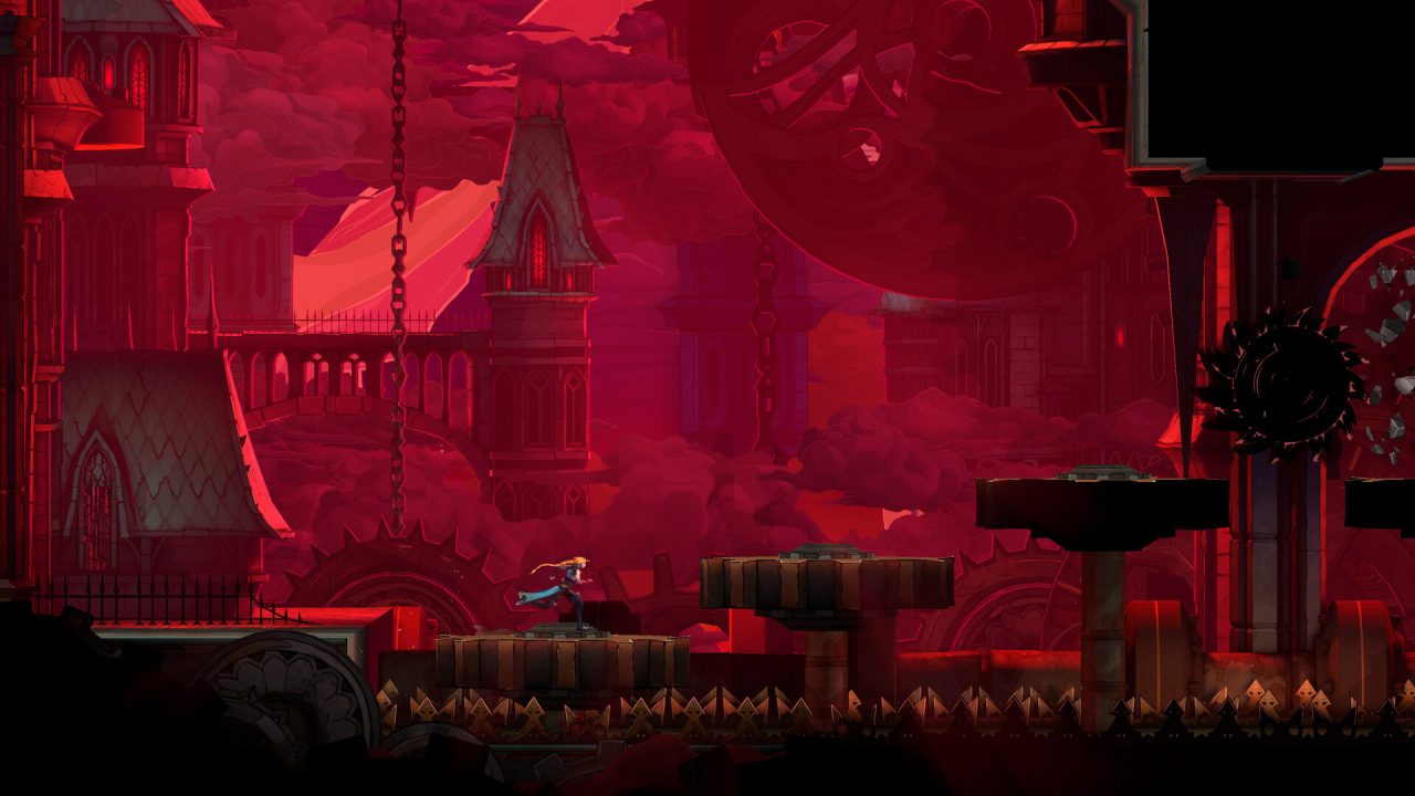 Castlevania Belmont's Curse: scena d'azione con atmosfere rosso sangue