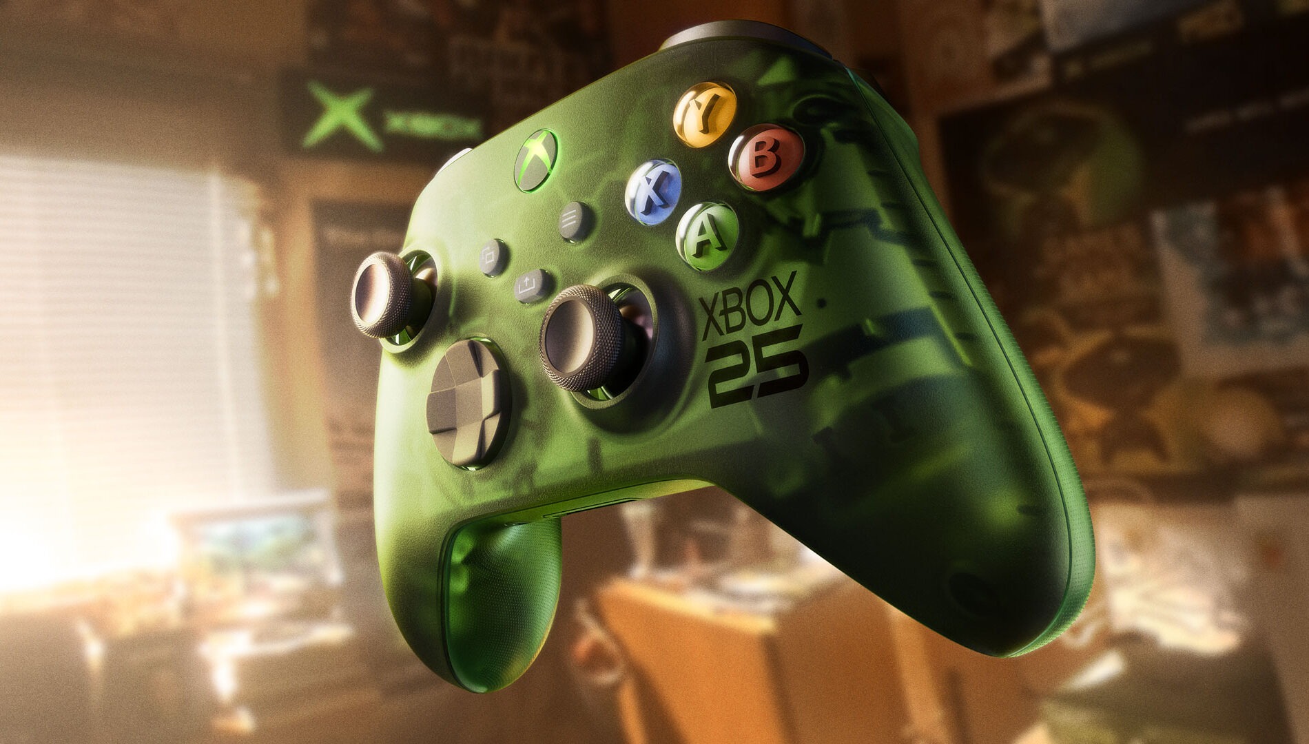 Controller Xbox 25th Anniversary: il pad verde trasparente è in vendita, con sfondo esclusivo