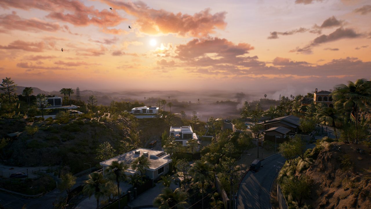 Platino di Dead Island 2: le colline di Los Angeles al tramonto