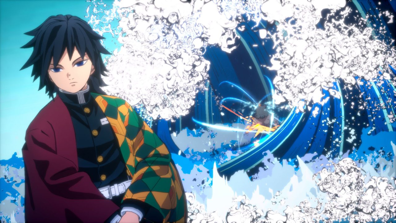 Platino di Demon Slayer The Hinokami Chronicles: Giyu evoca un'onda d'acqua