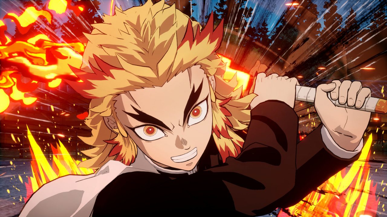 Demon Slayer trofei: Rengoku sferra un attacco di fuoco