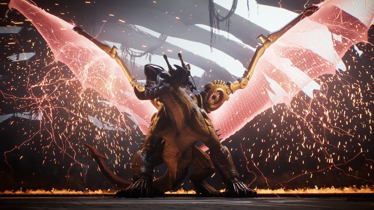 Platino di DOOM: The Dark Ages: un demone alato tra le scintille