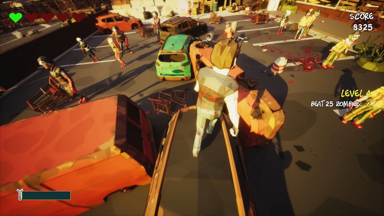 Platino di Drunken Fist 2: tra le auto parcheggiate in mezzo agli zombie