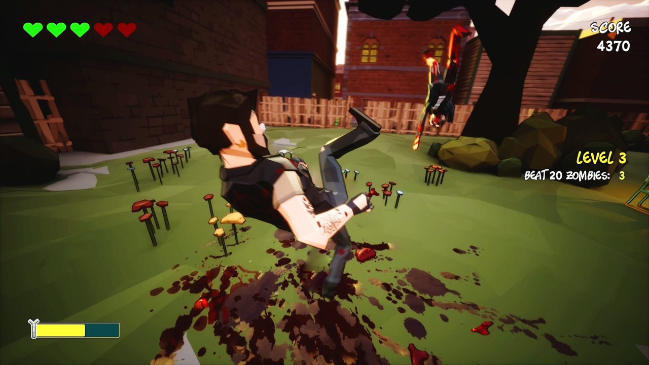 Drunken Fist 2 trofei: un calcio mette a terra uno zombie