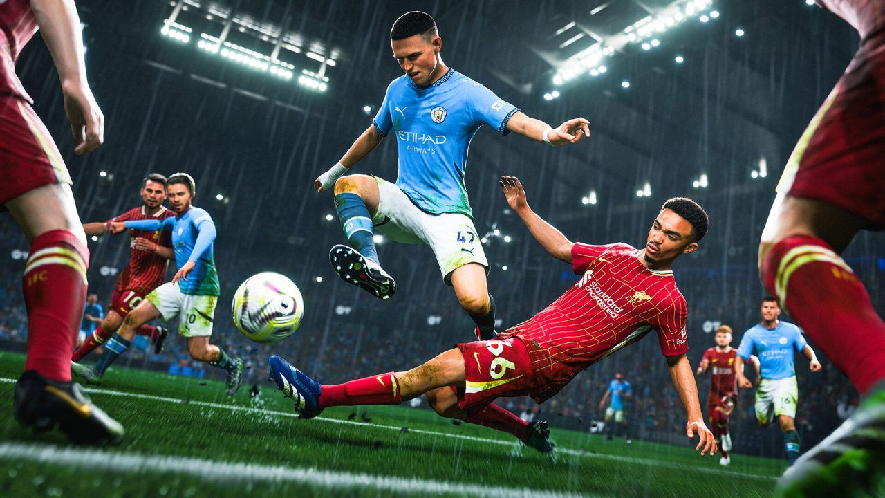 Platino di EA SPORTS FC 25: contrasto sotto la pioggia