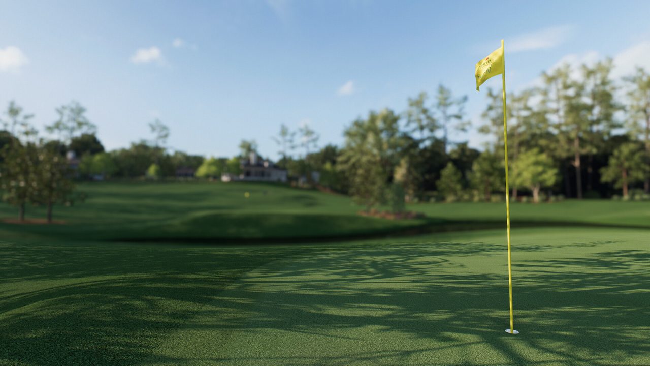 Platino di EA SPORTS PGA TOUR: la bandiera sul green