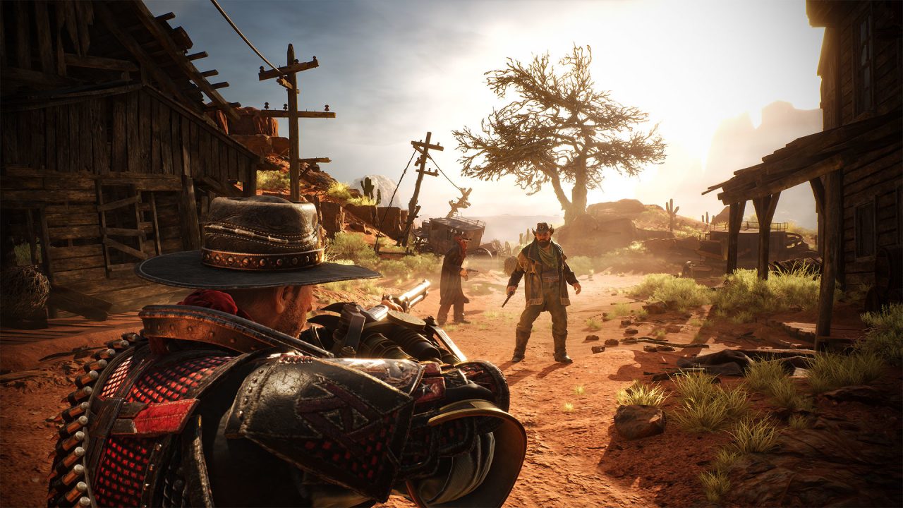 Evil West trofei: Jesse in una città del deserto