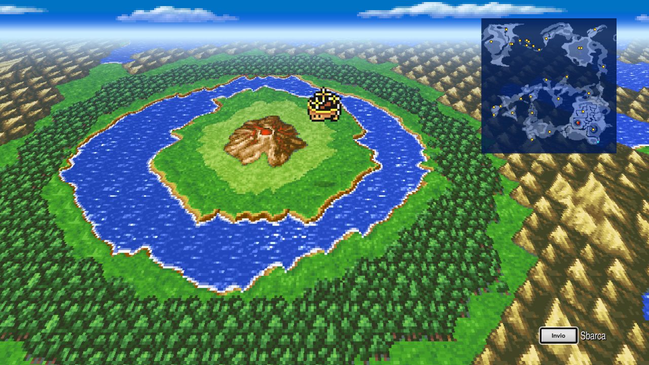 Platino di Final Fantasy: l'aeronave sopra le montagne