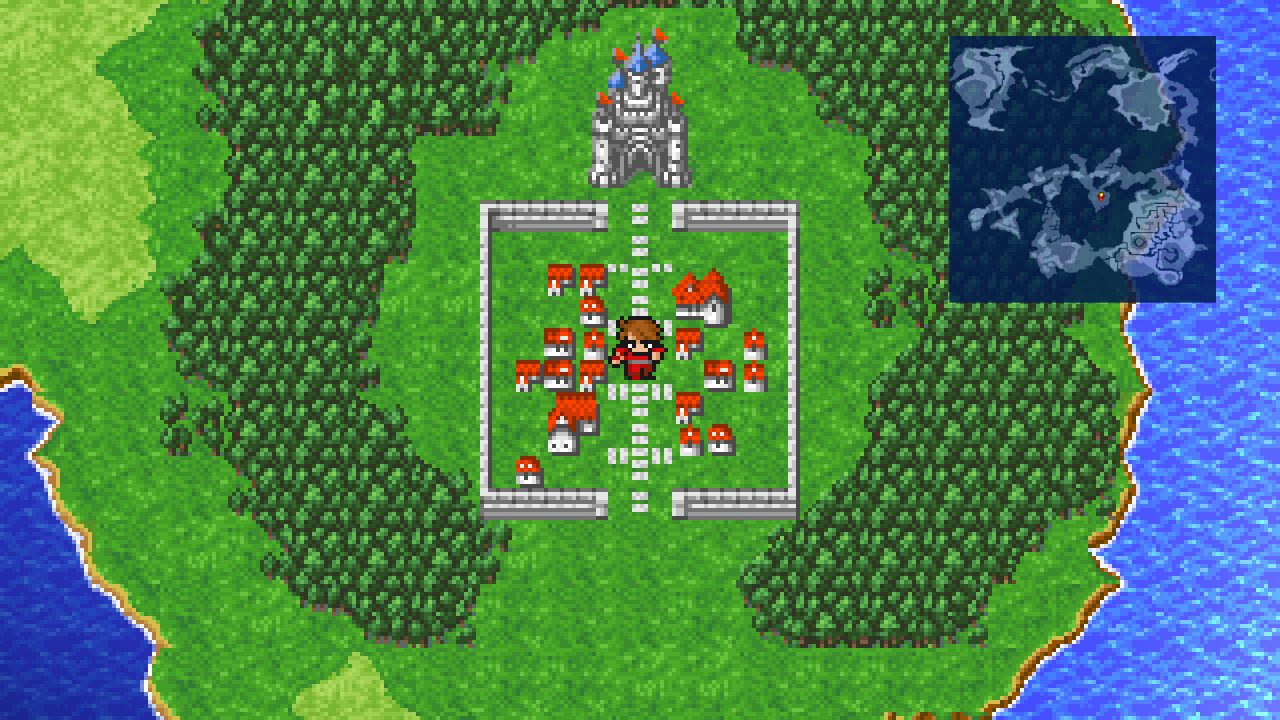 Final Fantasy trofei: il castello di Cornelia sulla mappa del mondo