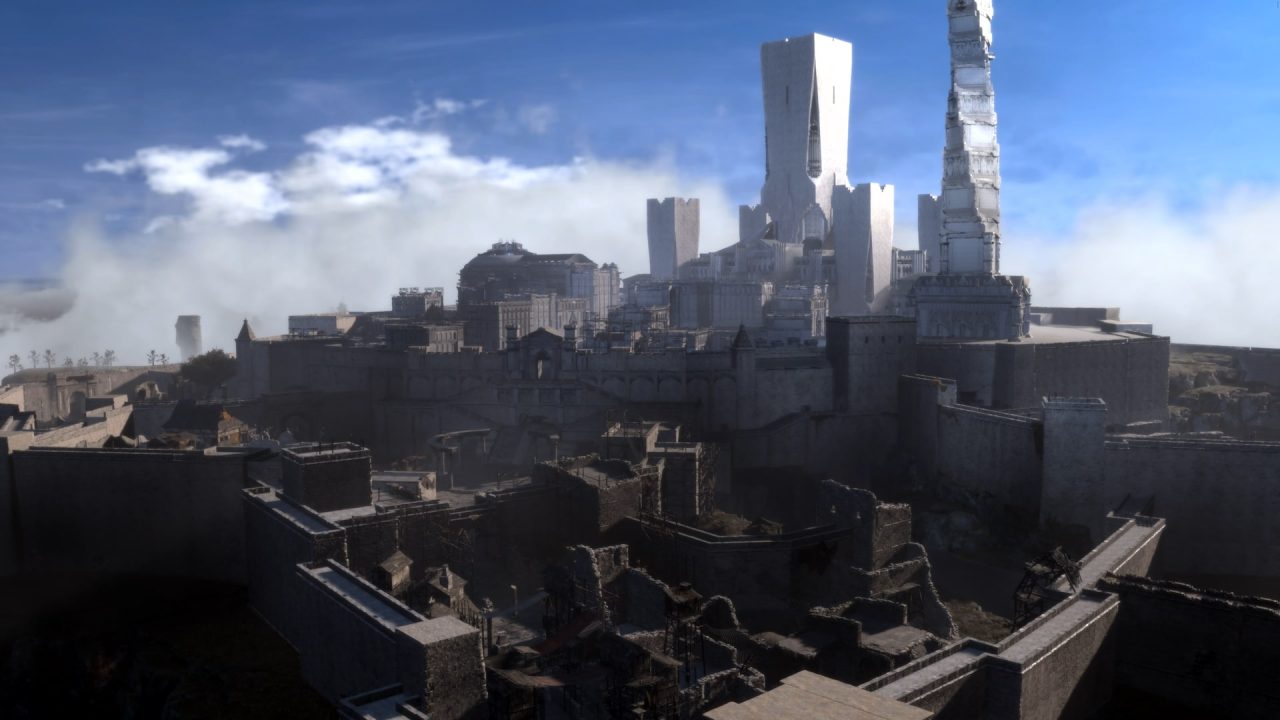 Forspoken trofei: la città di Cipal vista dall'alto