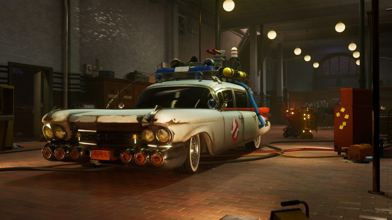 Ghostbusters Spirits Unleashed trofei: la Ecto-1 nella caserma