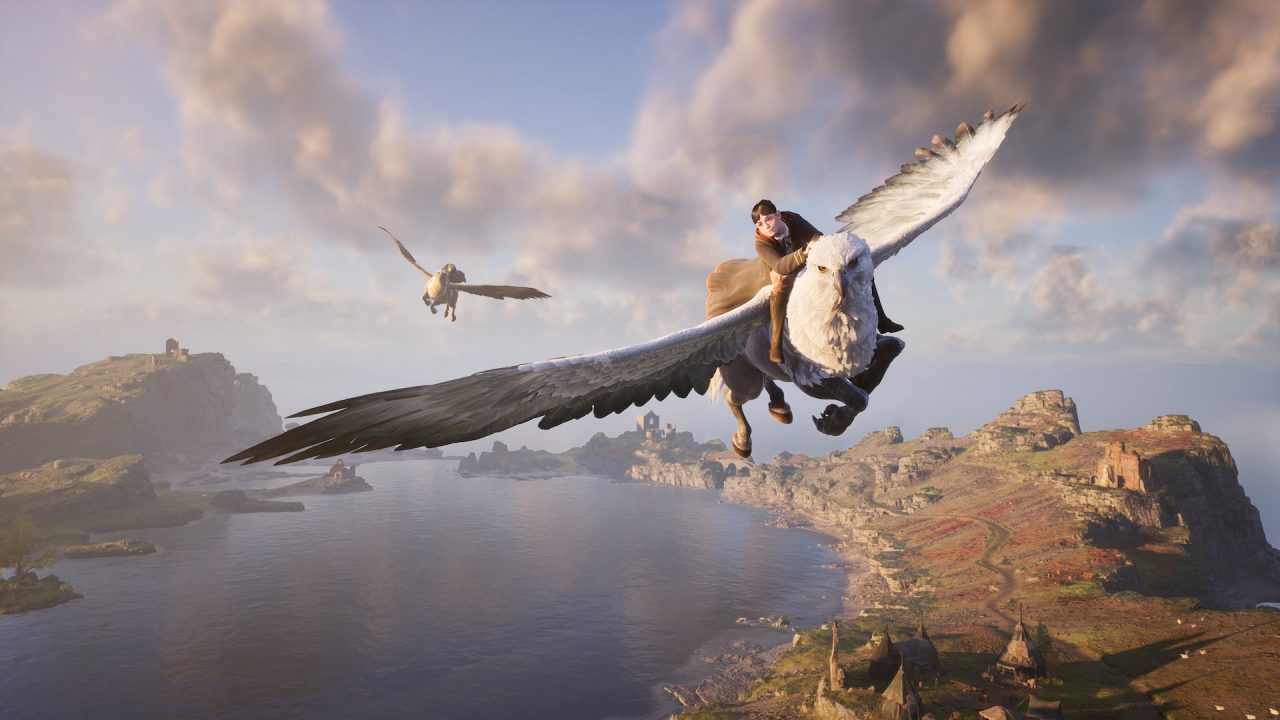 Hogwarts Legacy trofei: in volo sull'ippogrifo sopra le Highlands