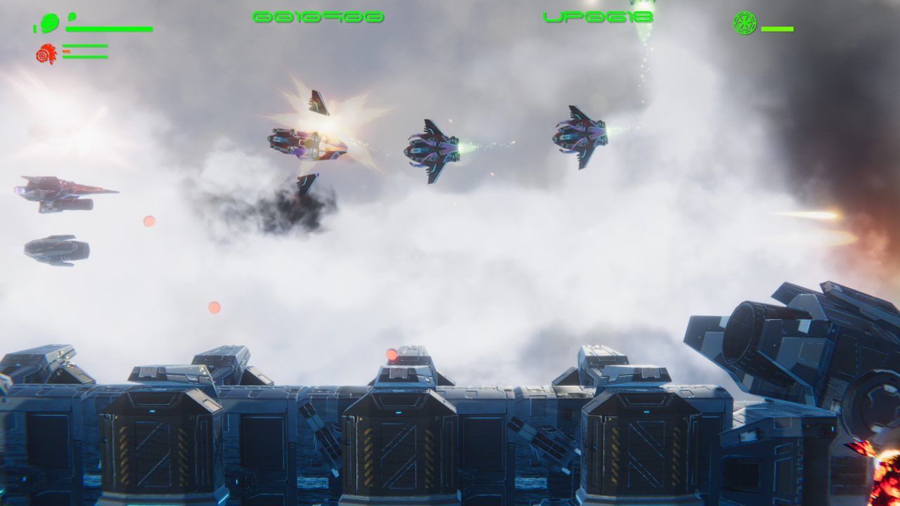 Platino di Hyper-5: una formazione di navicelle nemiche