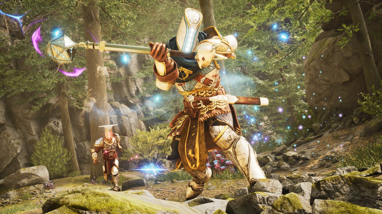 Platino di Immortals of Aveum: un guerriero corazzato nella foresta