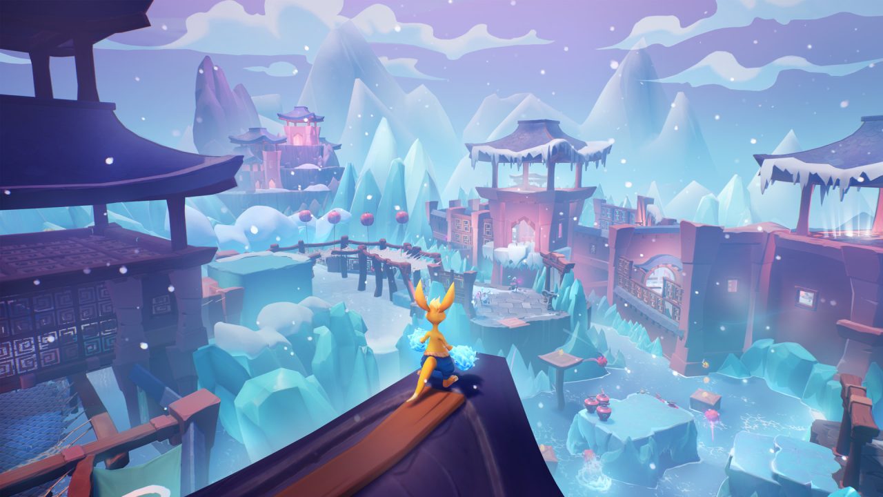 Kao the Kangaroo trofei: un villaggio innevato tra le montagne