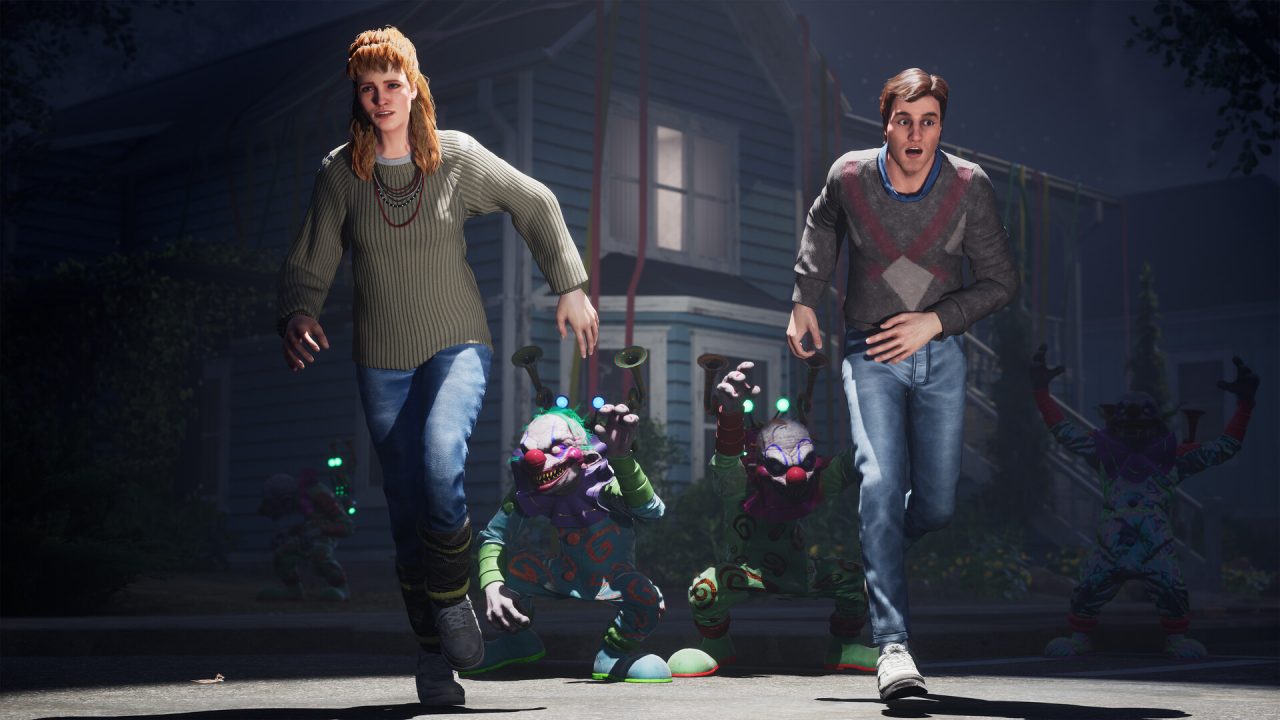 Killer Klowns from Outer Space: The Game trofei: due umani in fuga dagli scagnozzi