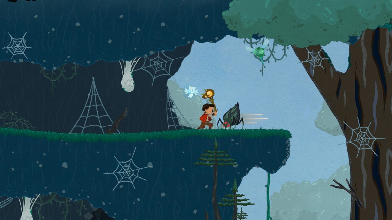 Legends of Ethernal trofei: il protagonista affronta un ragno gigante nella foresta