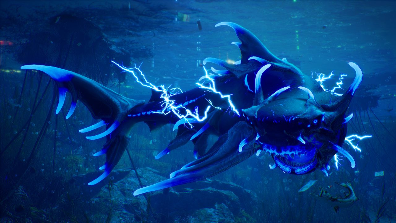 Maneater trofei: uno squalo evoluto percorso da scariche elettriche sott'acqua