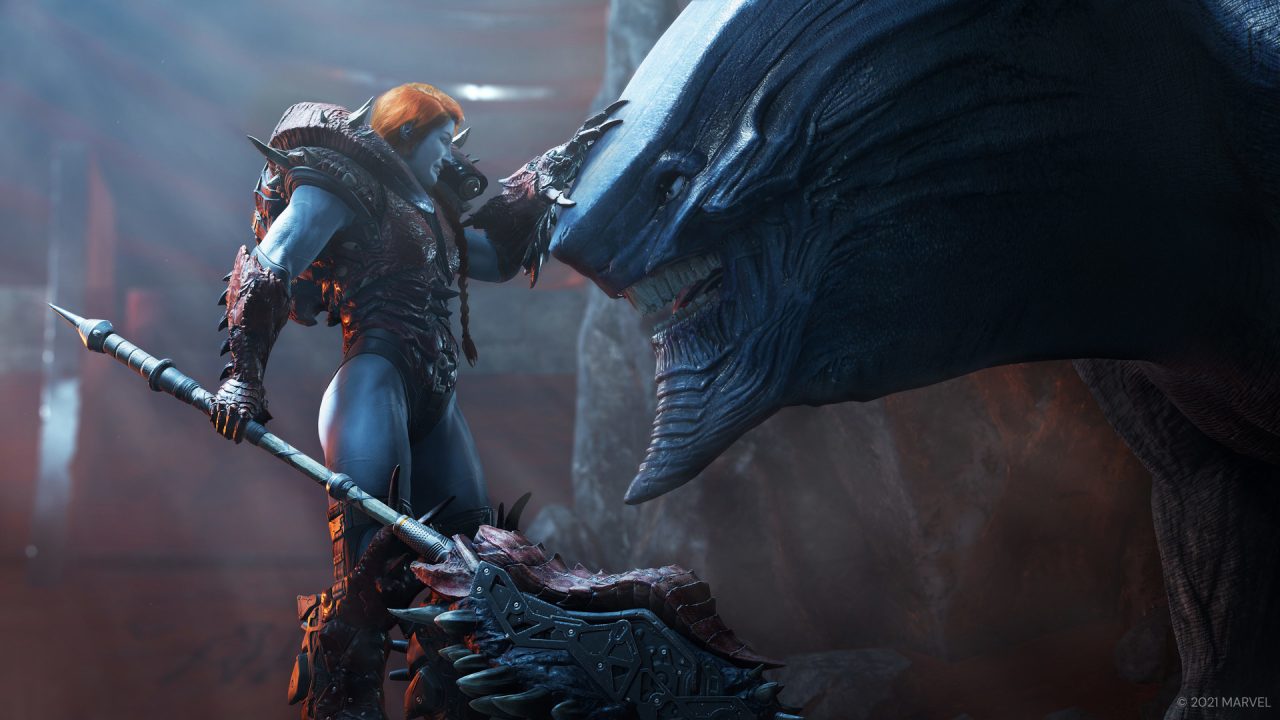 Marvel's Guardians of the Galaxy trofei: un guerriero Nova davanti a un mostro alieno