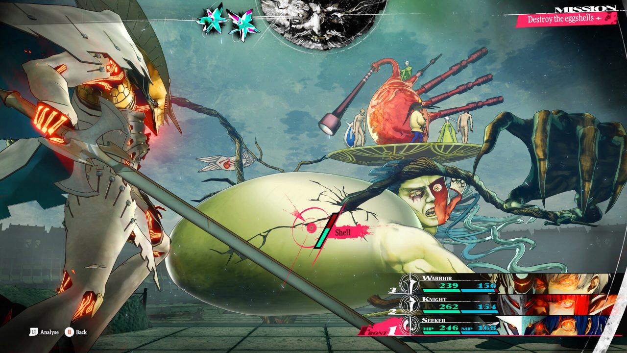 Metaphor ReFantazio Switch 2: scena di combattimento contro un mostro