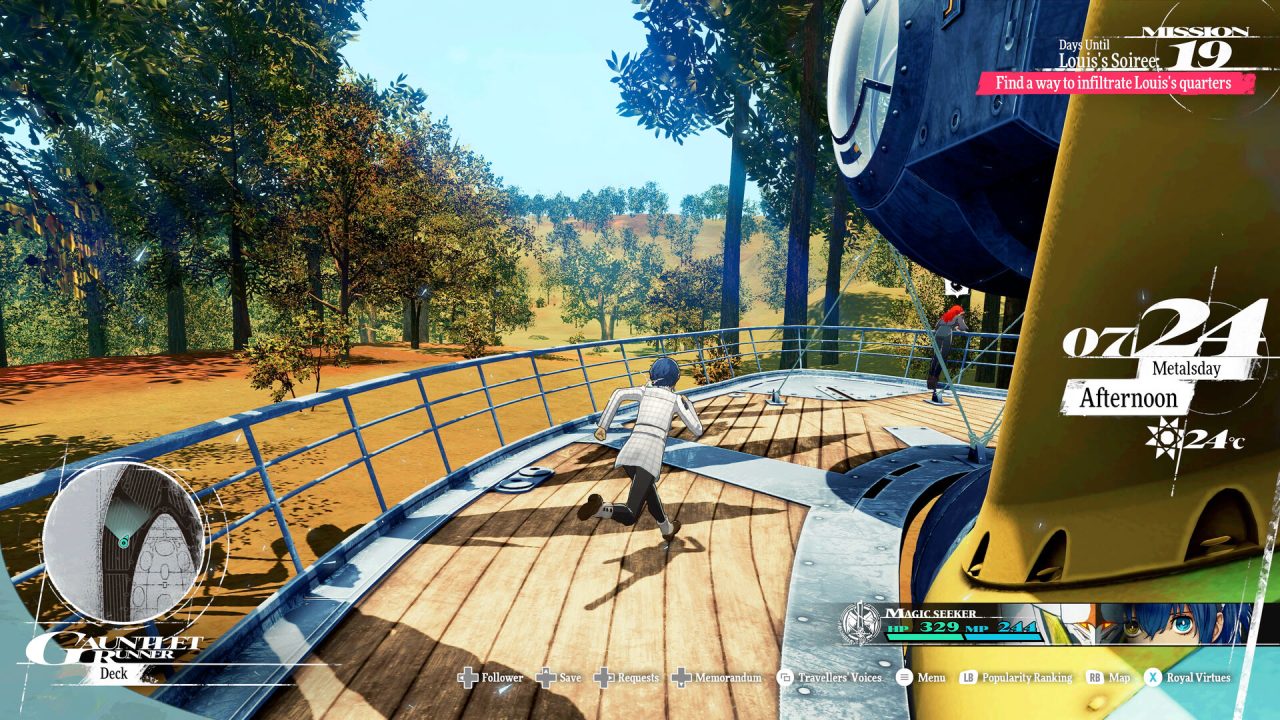 Metaphor ReFantazio Switch 2: il protagonista esplora una nave volante