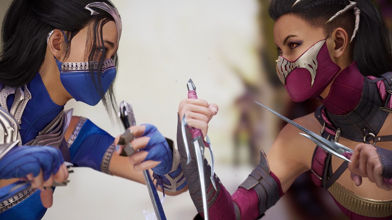 Platino di Mortal Kombat 1: Kitana e Mileena incrociano le armi