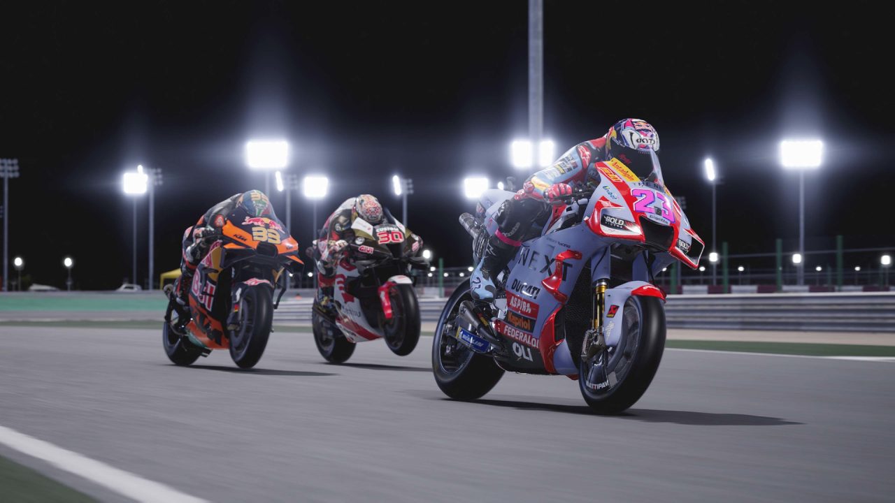 MotoGP 22 trofei: gara notturna illuminata dai riflettori