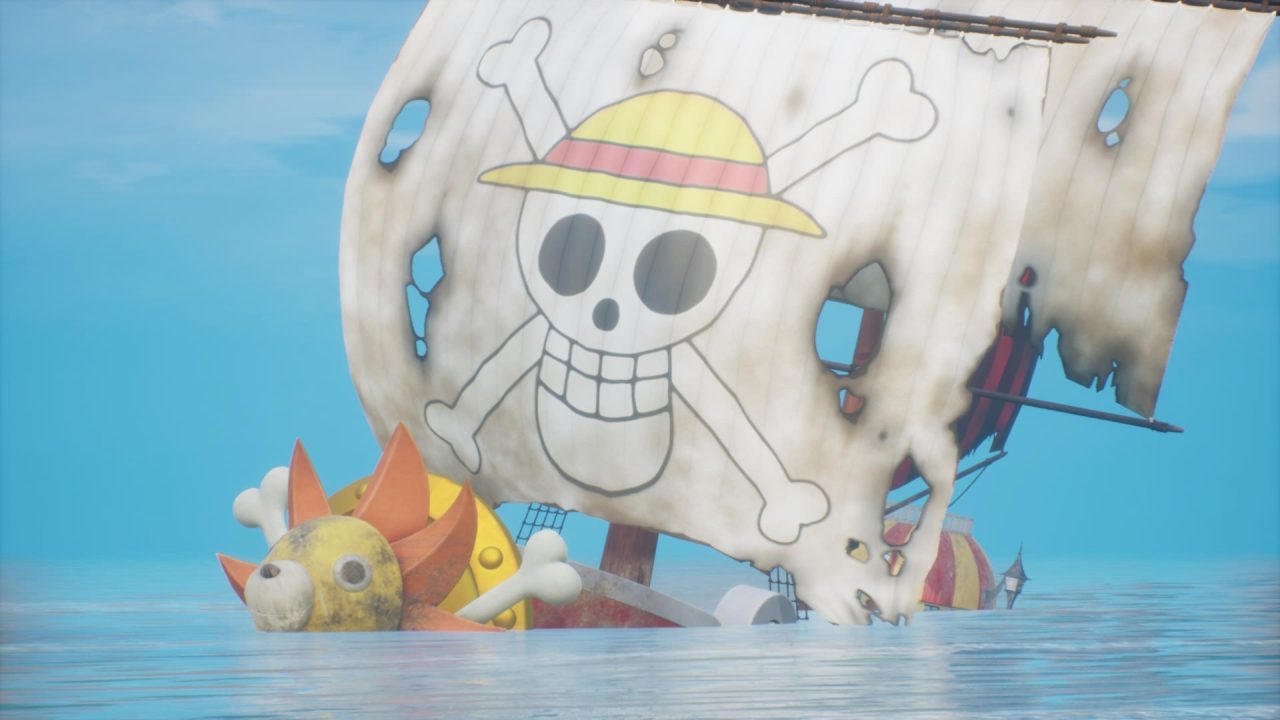 One Piece Odyssey trofei: la Thousand Sunny naufragata