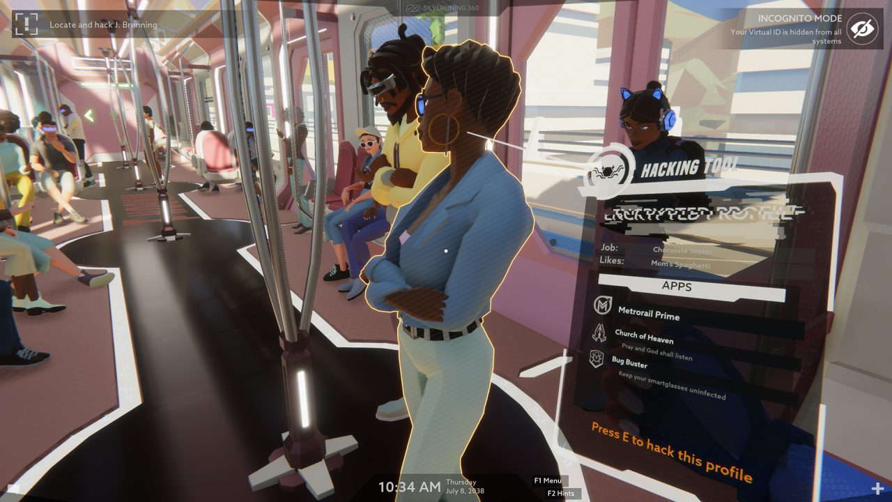 Operation: Tango trofei: un vagone di treno con passeggeri e strumenti di hacking