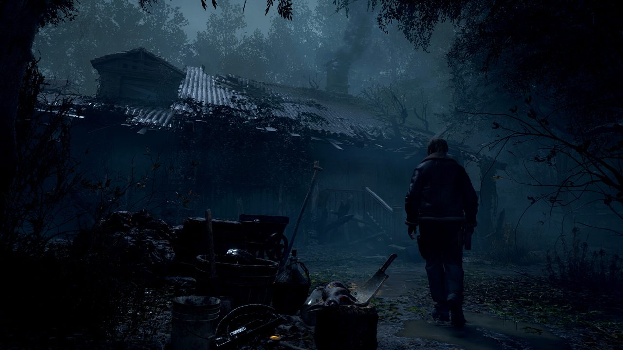 Scena notturna di Resident Evil 4 creata con il RE Engine di Capcom