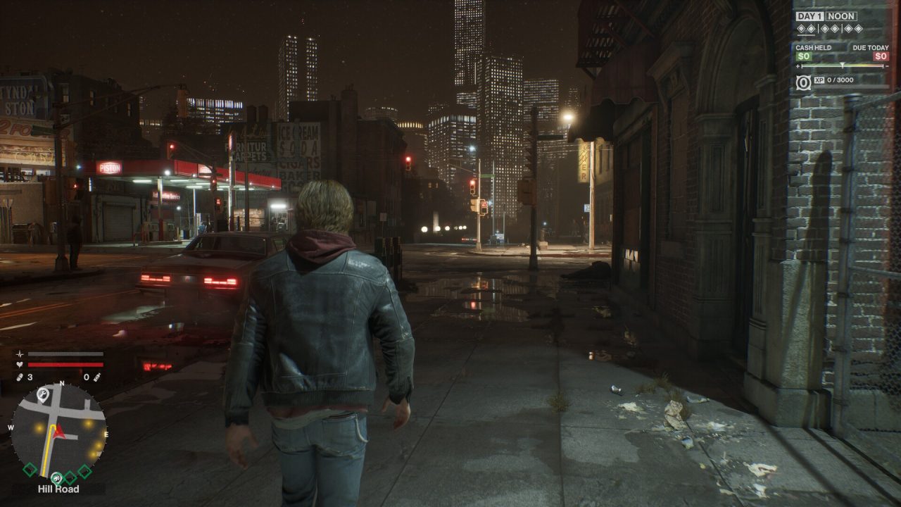 Samson: A Tyndalston Story su PC, Samson cammina di notte a Tyndalston