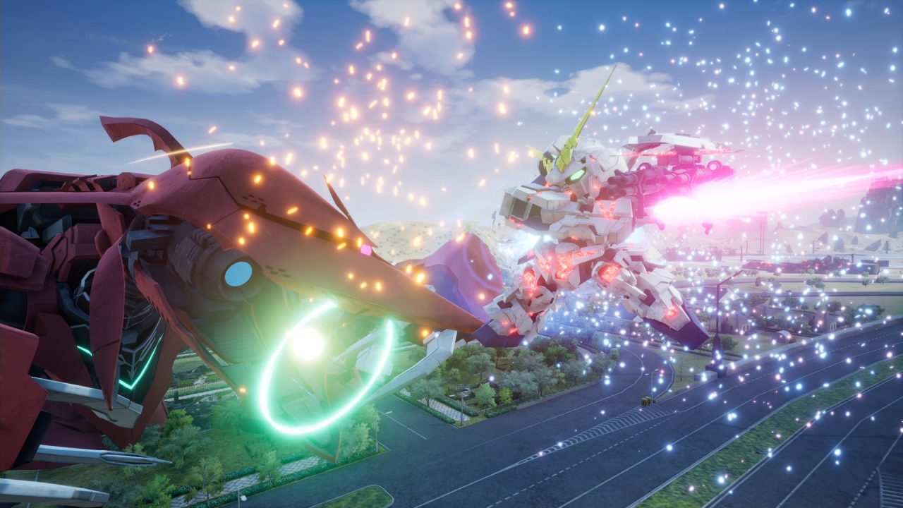 Platino di SD Gundam Battle Alliance: scontro con un boss tra raggi luminosi