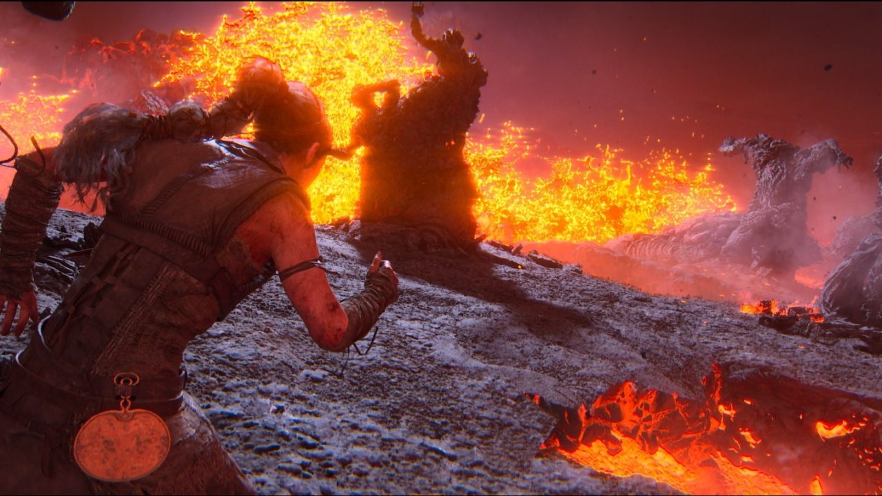 Senua's Saga: Hellblade II trofei: Senua combatte tra fiamme e lava