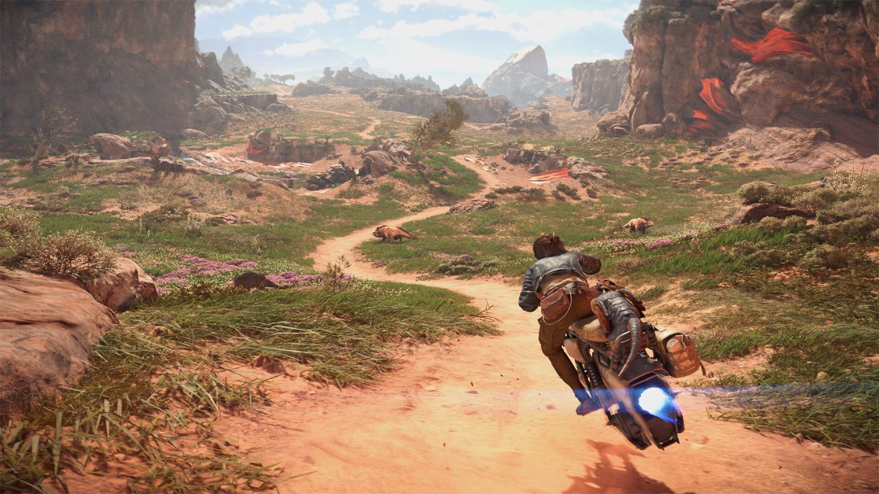 Platino di Star Wars Outlaws: corsa in speeder nelle pianure