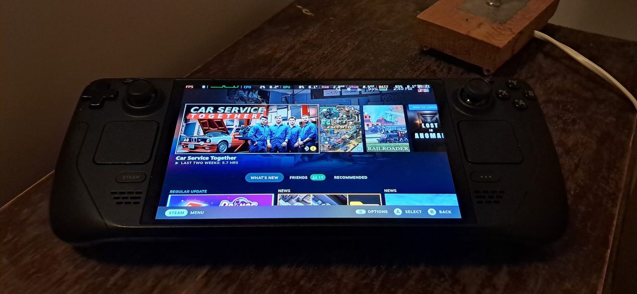Schermata home di Steam Deck, il portatile per cui Xodus punta ai giochi Xbox PC